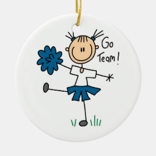 Décoration En Céramique Le bleu vont T-shirts et cadeaux de pom-pom girl