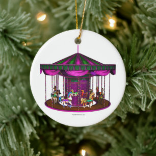 Décoration En Céramique Le carrousel pourpre