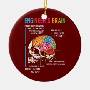Décoration En Céramique Le cerveau de l'ingénieur drôle Jeux d'ingénierie 