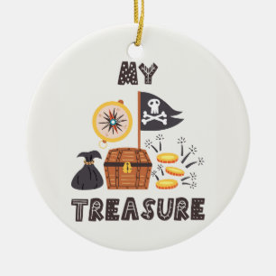 Décoration En Céramique Le coffre au trésor du pirate