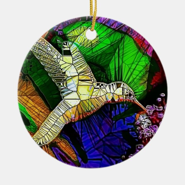 Décoration En Céramique Le colibri en verre (Devant)
