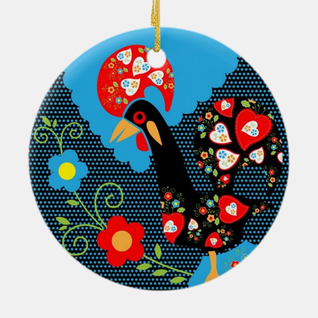 Décoration En Céramique Le Coq du Portugal (Dos)