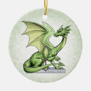 Décoration En Céramique Le dragon de pierre de naissance d’août : l’orneme