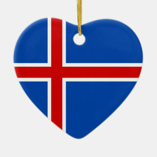 Décoration En Céramique Le drapeau de l'Islande