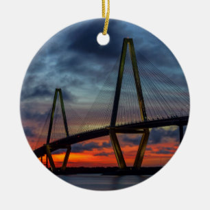 Décoration En Céramique Le feu de Charleston comme le coucher du soleil