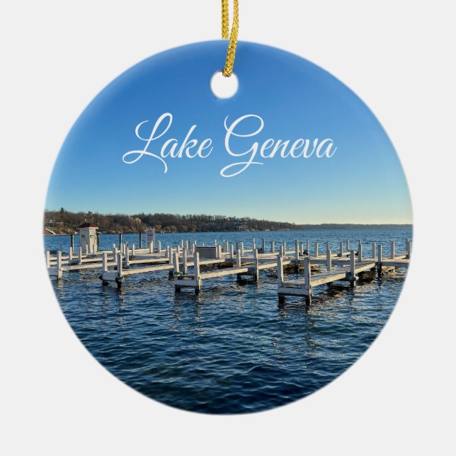Décoration En Céramique Le lac Léman Wisconsin (Devant)