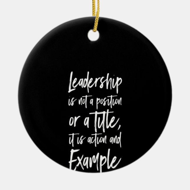 Décoration En Céramique le leadership est un exemple (Devant)