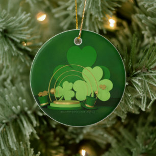 Décoration En Céramique Le lutin du thème de la Saint-Patrick de SlipperyJ