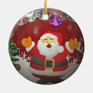 Décoration En Céramique Le père noël chanteur