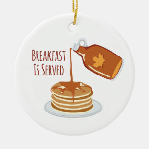 Décoration En Céramique Le Petit-Déjeuner Est Servi