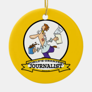 DÉCORATION EN CÉRAMIQUE LE PLUS GRAND JOURNALISTE DU MONDE II CARTOON HOMM