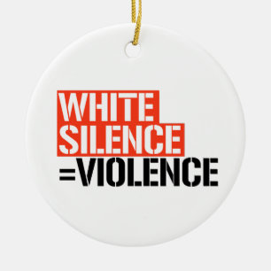Décoration En Céramique Le silence blanc est la violence