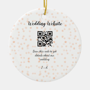 Décoration En Céramique Le site web mariage scanner code QR pour les détai