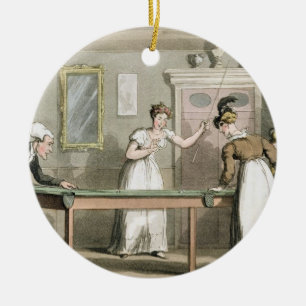 Décoration En Céramique Le Tableau de billard, 'de la visite de Dr. Syntax