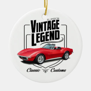 Décoration En Céramique Légende vintage rouge