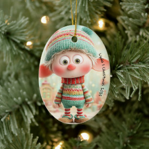 Décoration En Céramique L'Elfe Enchanté   La Magie de Noël du Pôle Nord