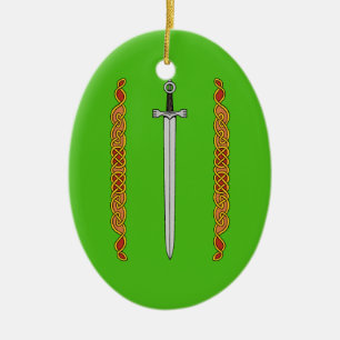 Décoration En Céramique L'épée irlandaise et le réseau