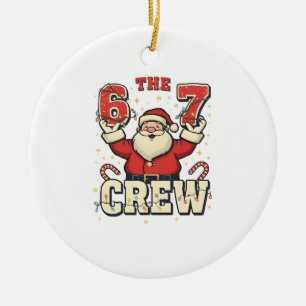 Décoration En Céramique L'équipe drôle de Santa Noël 6 7 Meme
