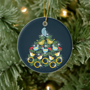 Décoration En Céramique les 12 jours de Noël