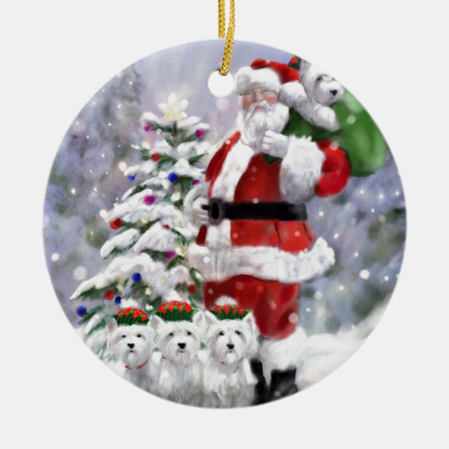 Décoration En Céramique Les aides de Père Noël (Devant)