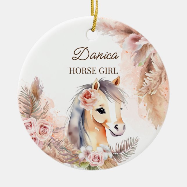Décoration En Céramique Les chevaux poney cadeaux thématiques (Devant)