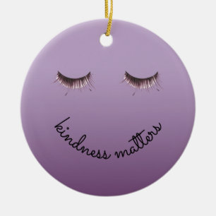 Décoration En Céramique Les cils noirs pourpres