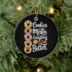 Décoration En Céramique Les cookies rendent tout mieux drôle Noël