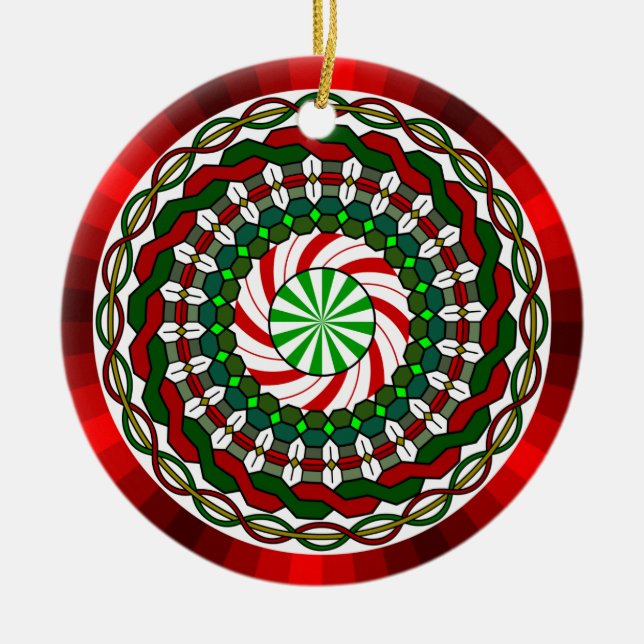 Décoration En Céramique Les couleurs de l'ornement de Noël (Devant)