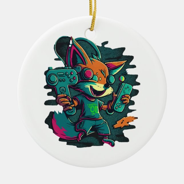 Décoration En Céramique Les loups jouent à des jeux (Devant)