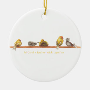 Décoration En Céramique Les oiseaux d'une plume