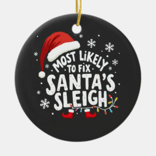 Décoration En Céramique Les plus susceptibles de réparer Père Noël Sleigh 