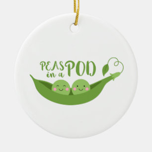 Décoration En Céramique Les Pois Dans Un Pod