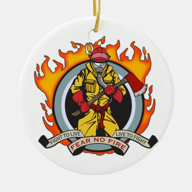Décoration En Céramique Les pompiers ne craignent aucun feu (Devant)