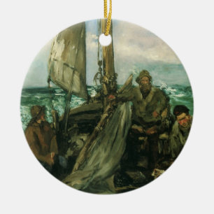 Décoration En Céramique Les Toilers de la Mer d'Edouard Manet, Art Vintage