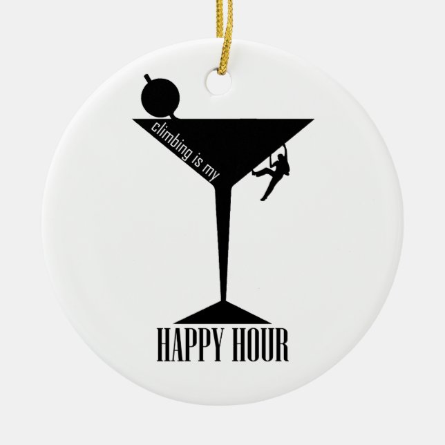 Décoration En Céramique L'Escalade Est Mon Heureuse Heure (Devant)