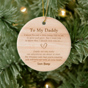 Décoration En Céramique Lettre De Bump Papa À Être En Bois