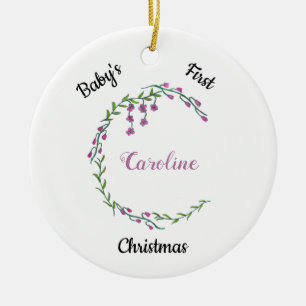 Décoration En Céramique LETTRE FEMME DE Noël C MONogramme
