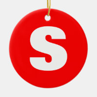 Lettre initiale Monogramme Style moderne Rouge Bla