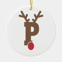 Lettre personnalisée de l'ornement de Noël "P"