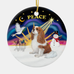 Décoration En Céramique Lever de soleil de Noël - Blenheim Cavalier (F)