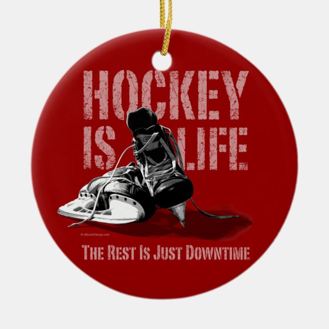 Décoration En Céramique L'hockey est la vie (Devant)