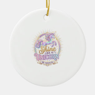 Décoration En Céramique Licorne Brille Comme une Licorne POD Prêt Marché