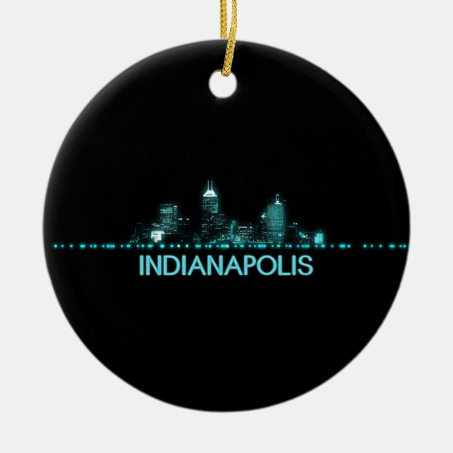 Décoration En Céramique Ligne aérienne d'Indianapolis (Devant)