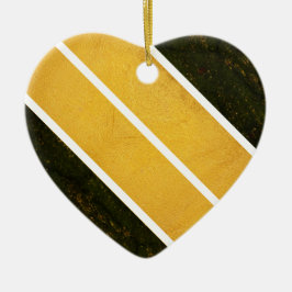 Décoration En Céramique Lignes blanches d'or vert