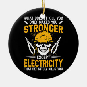 Décoration En Céramique Lineman Ce qui ne vous tue pas l'électricité