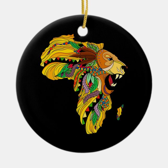 Décoration En Céramique Lion africain (Devant)
