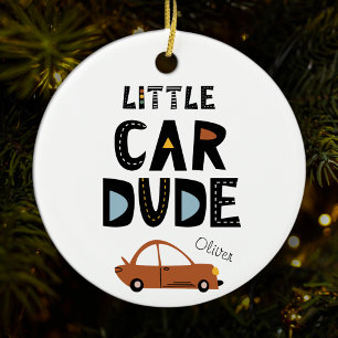 Décoration En Céramique Little Car Dude prénom Noël