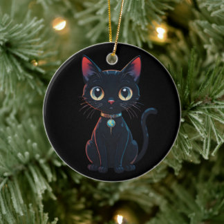 Décoration En Céramique Little Spooky Black Cat