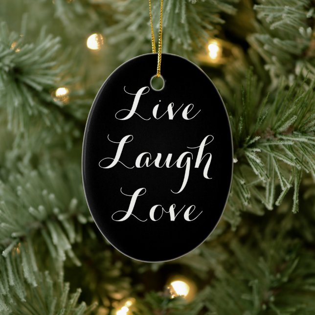 Décoration En Céramique Live Laugh Love Ornament (Arbre)