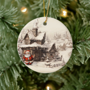 Décoration En Céramique Livraison spéciale Noël de Père Noël